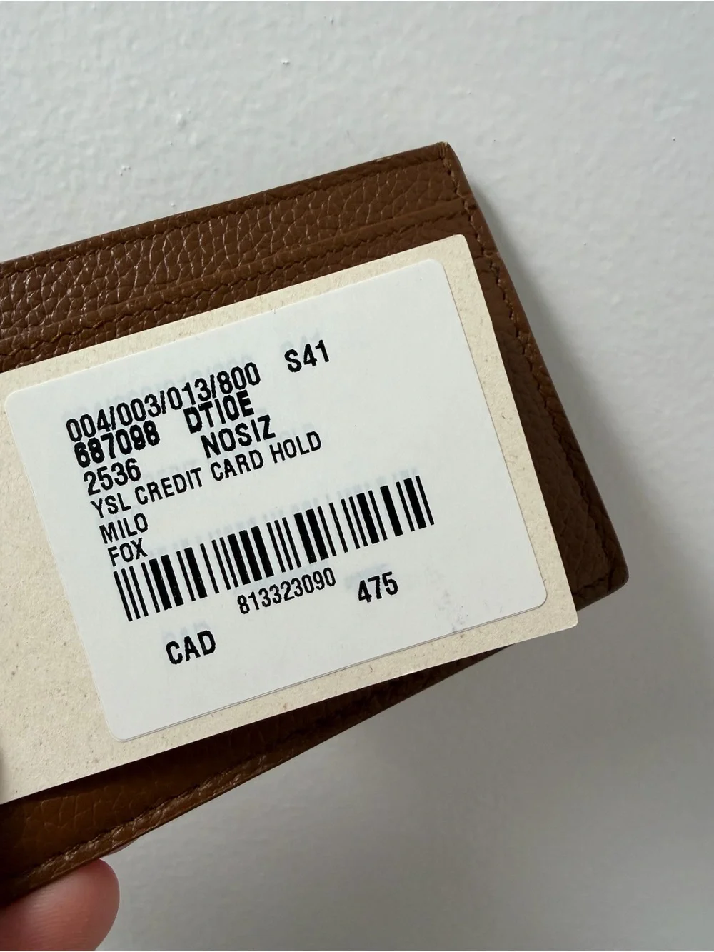 Saint Laurent Brown Leather Card Holder